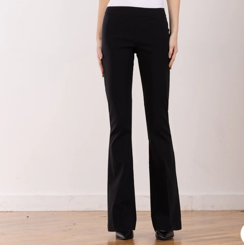 Avenue Montaigne Dramtically Wide Leg Bellini Black Pants S8ze 2